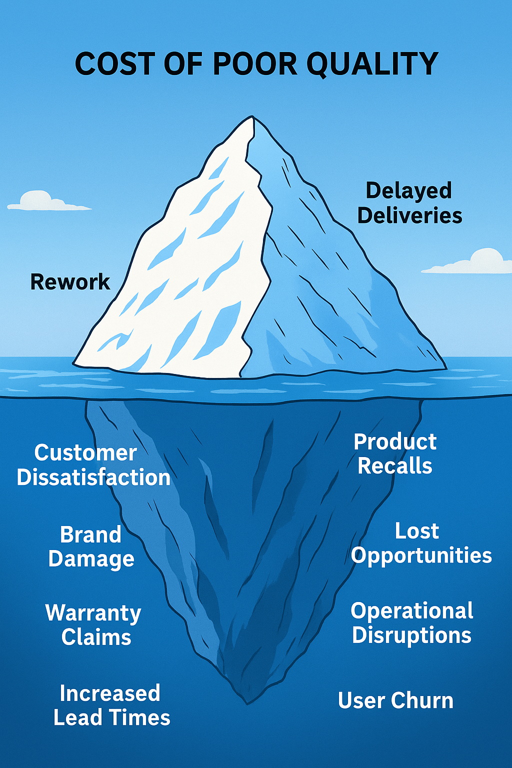 Foundation Book IV: Cost of Poor Quality - Quality economics and financial framework illustration showing the four categories of quality costs and their impact on business outcomes